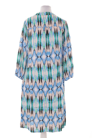 Kleid mit Muster, 30 % Seide