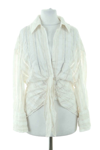 Bluzka biała 8% len