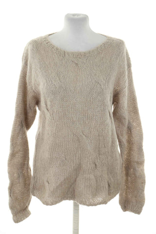 Sweter beżowy wełna