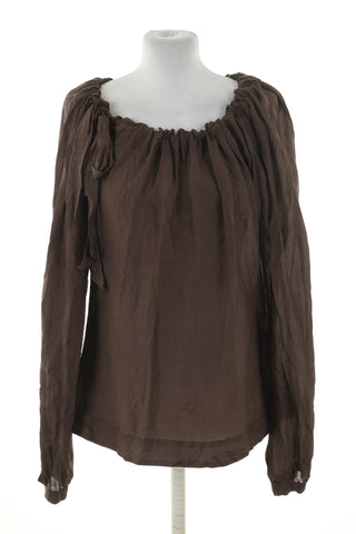 Bluzka czekoladowa 100% jedwab