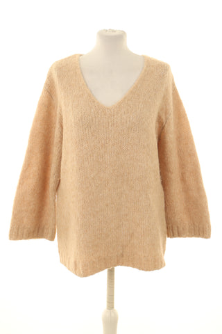 Sweter beżowy 8% wełny