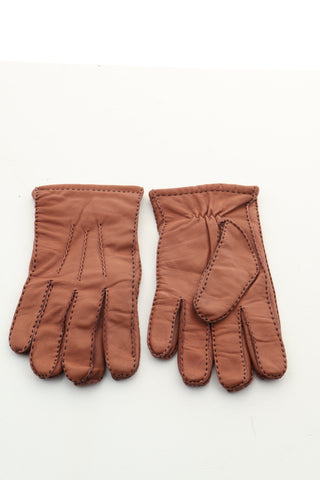 Rękawiczki beżowe skóra