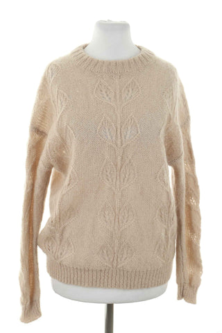 Sweter beżowy 48%moher, 17% wełna