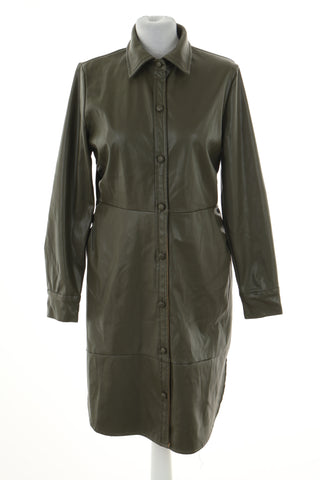 Sukienka zielona eco skóra