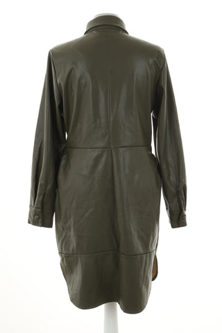 Sukienka zielona eco skóra