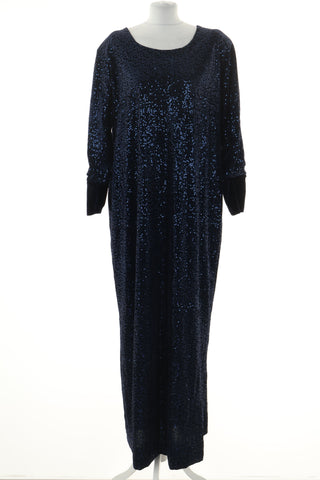 Sukienka granatowa błyszcząca