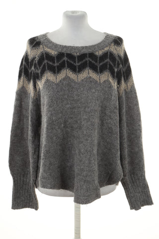 Sweter szary 12% moher, 12%wełna