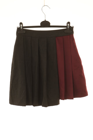 Spódnica szaro-bordowa