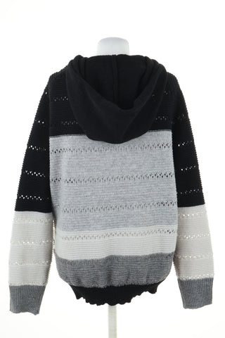 Sweter szaro czarny
