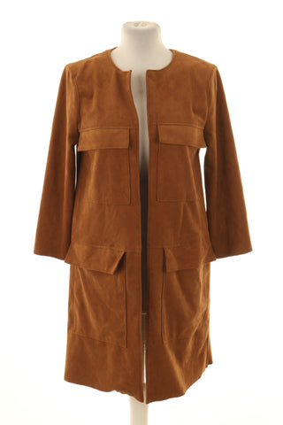 Płaszcz brązowy a'la zamsz