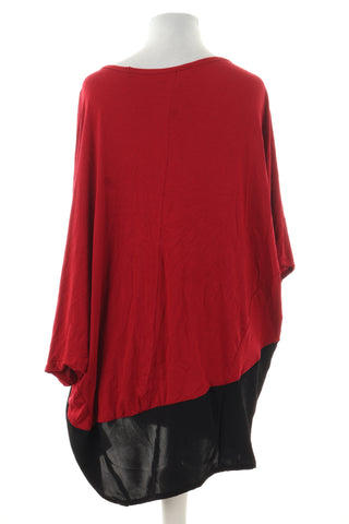 Bluzka czarno-czerwona