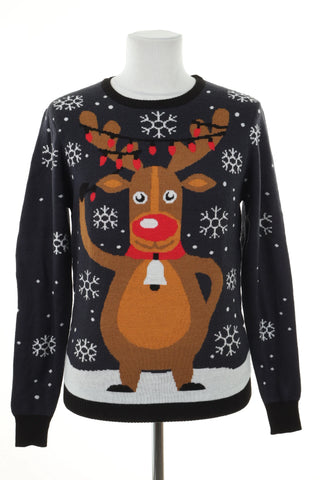 Sweter świąteczny granatowy