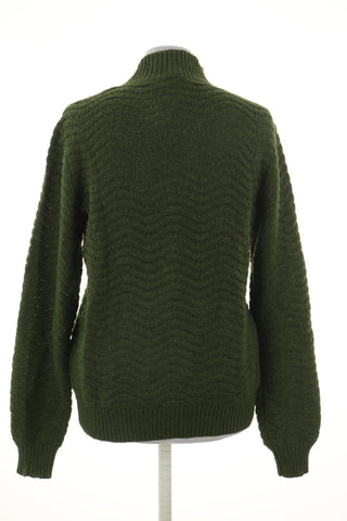 Sweter zielony 9% alpaca, 7%wełna