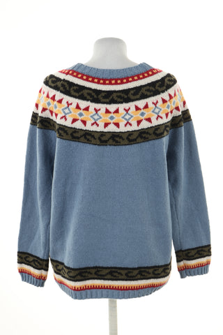 Sweter niebieski wzorek