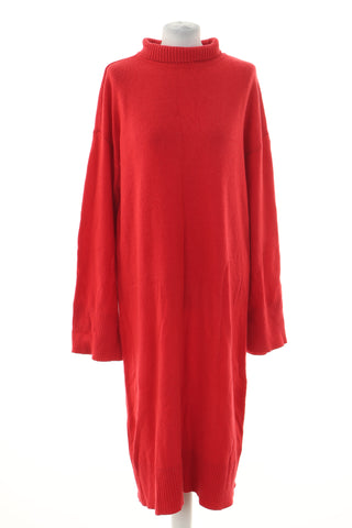 Sukienka czerwona 30% wełna,5%kaszmir