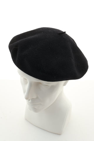 Beret czarny wełna