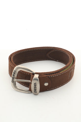 Pasek brązowy skóra