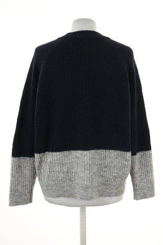Sweter granatowo szary