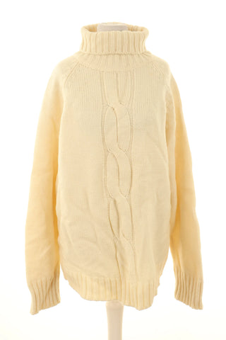 Sweter-golf kremowy 30% wełna