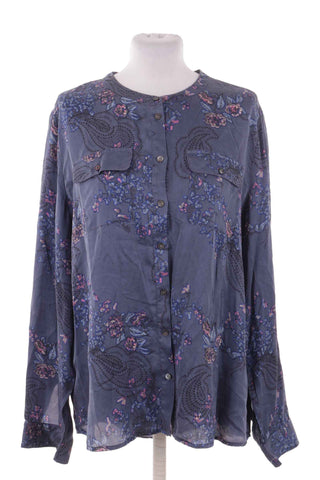 Bluse mit Muster, 64 % Seide