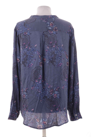 Bluse mit Muster, 64 % Seide