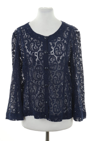 Bluzka granatowa koronka