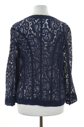 Bluzka granatowa koronka