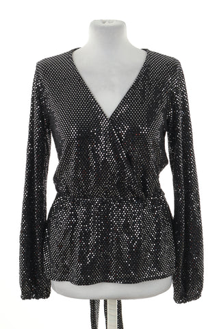 Bluzka czarna błyszczaca