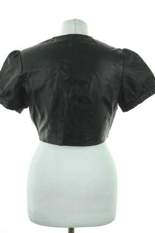 Black bolero 100% leather