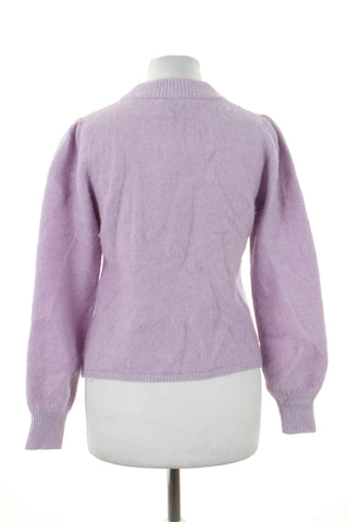 Sweter jagodowy 32% alpaca, 32% wełna