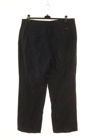 Spodnie granatowe 100% len