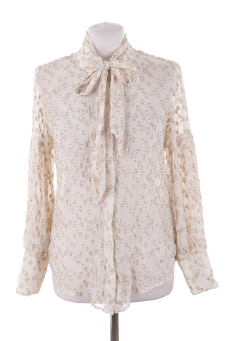 Patterned blouse, 72% silk