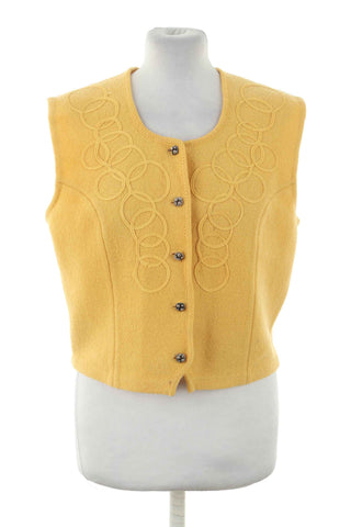 Kamizelka żółta 100% wełna