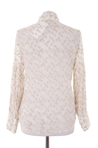 Patterned blouse, 72% silk