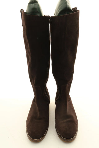 Stiefel Schokoladenfarbenes Wildleder