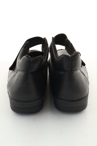 Buty zimowe czarne skóra