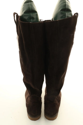 Stiefel Schokoladenfarbenes Wildleder