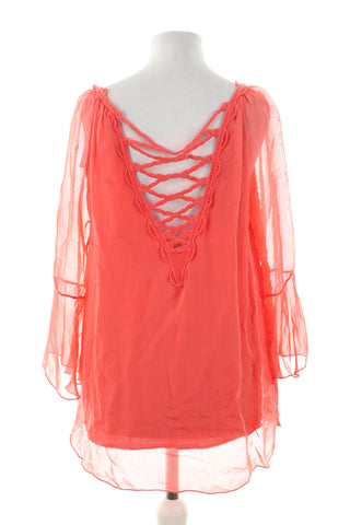 Bluzka koralowa jedwab