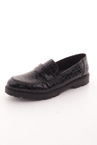 Black patent leather shoes