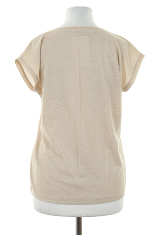 Bluzka beżowa błyszcząca