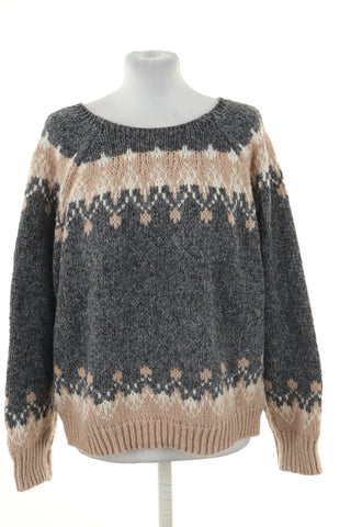 Sweter szary wzorek