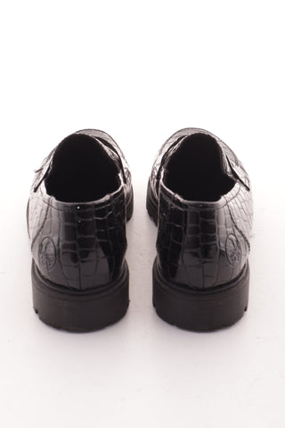Black patent leather shoes