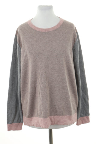 Sweter beżowo różowo szary