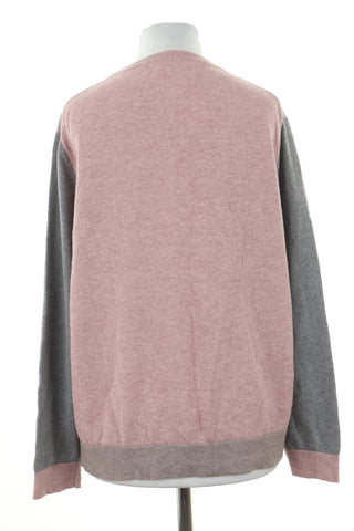 Sweter beżowo różowo szary