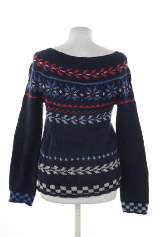 Sweter granatowy wzorek