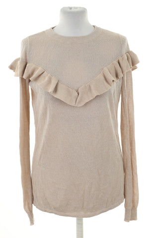 Sweter beżowy błyszczący