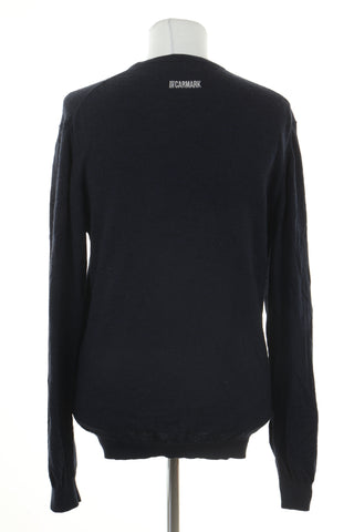 Sweter granatowy wełna