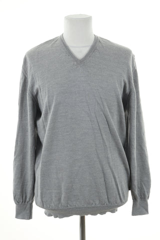 Sweter szary wełna