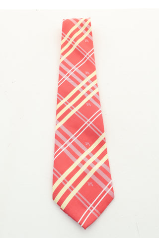 Krawat kratka jedwab