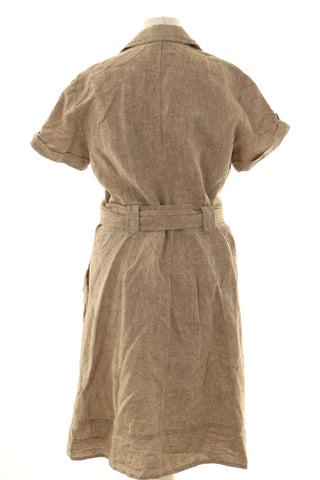 Sukienka oliwkowa 100% len